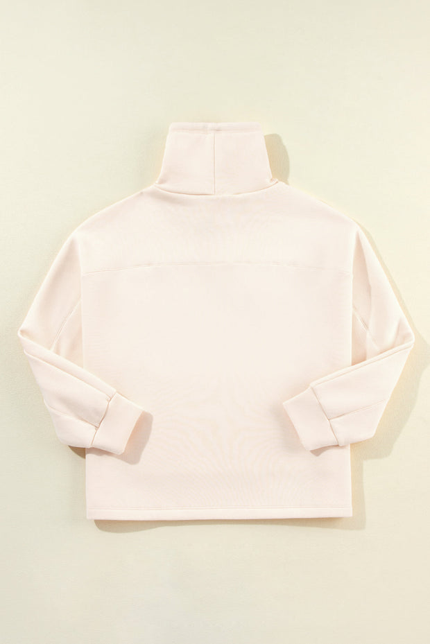 Aubrey - Rollkragen-Sweatshirt mit Kordel und Ärmeln