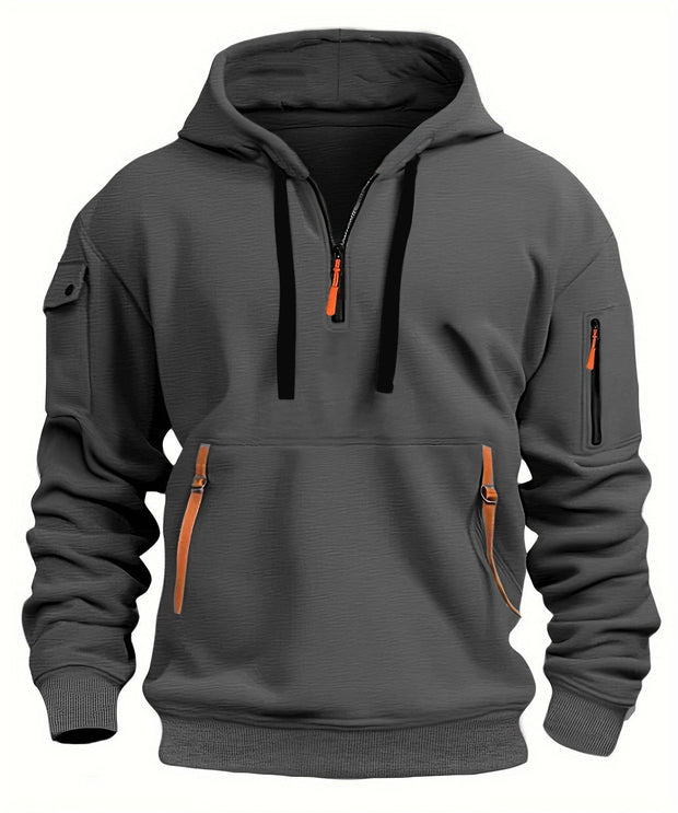 Herren Sweatshirt mit Kapuze und Taschen - Cesar