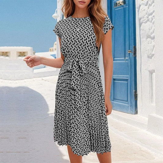 Midikleid mit geometrischem Druck für Damen - Camila