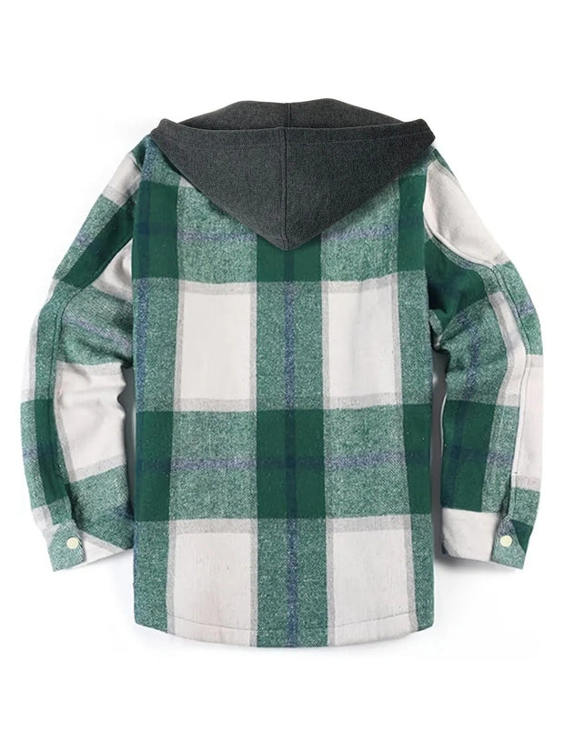 Lässige Karojacke mit Kapuze für Herren - Pilato