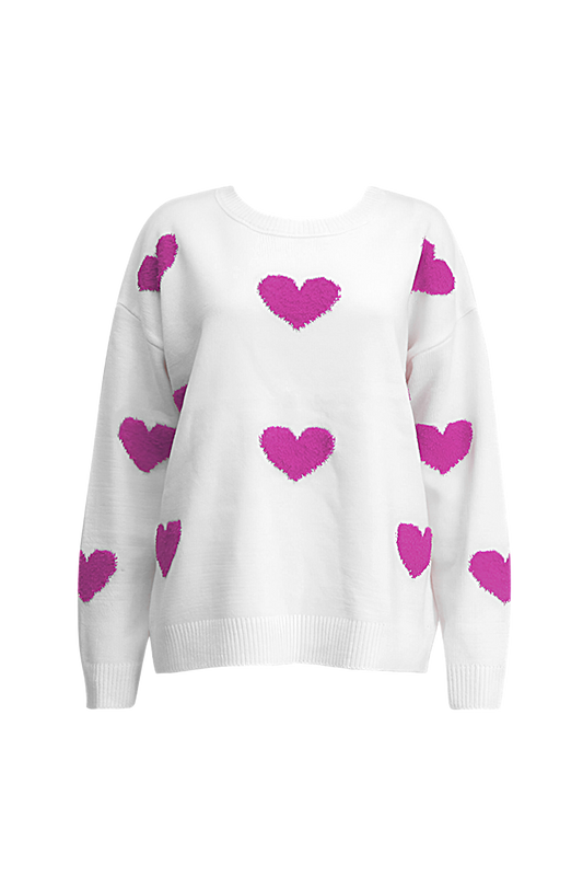 Oversize-Strickpullover mit Herzchen – Barissa