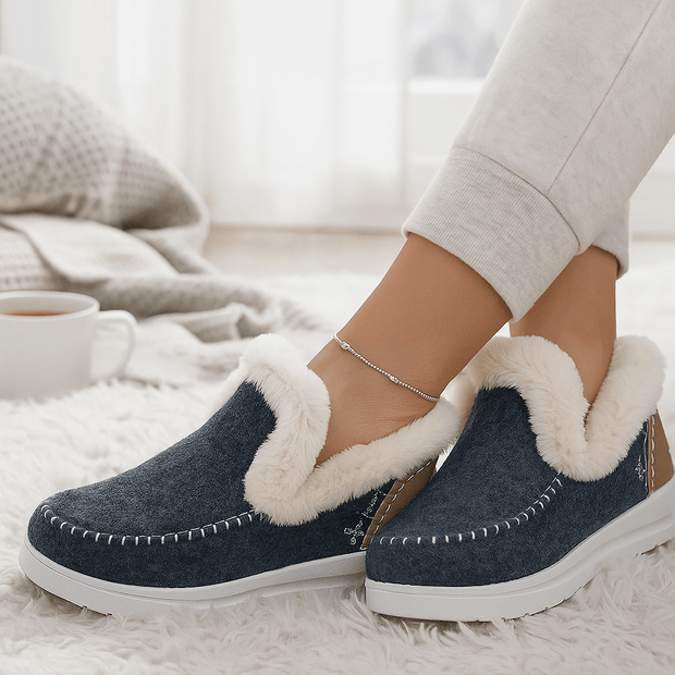 Damenpantoffeln mit Plüsch-Effekt - Mery