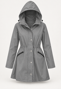 Wasserdichter Damenparka mit Kapuze und verstellbarem Bund – Vérane